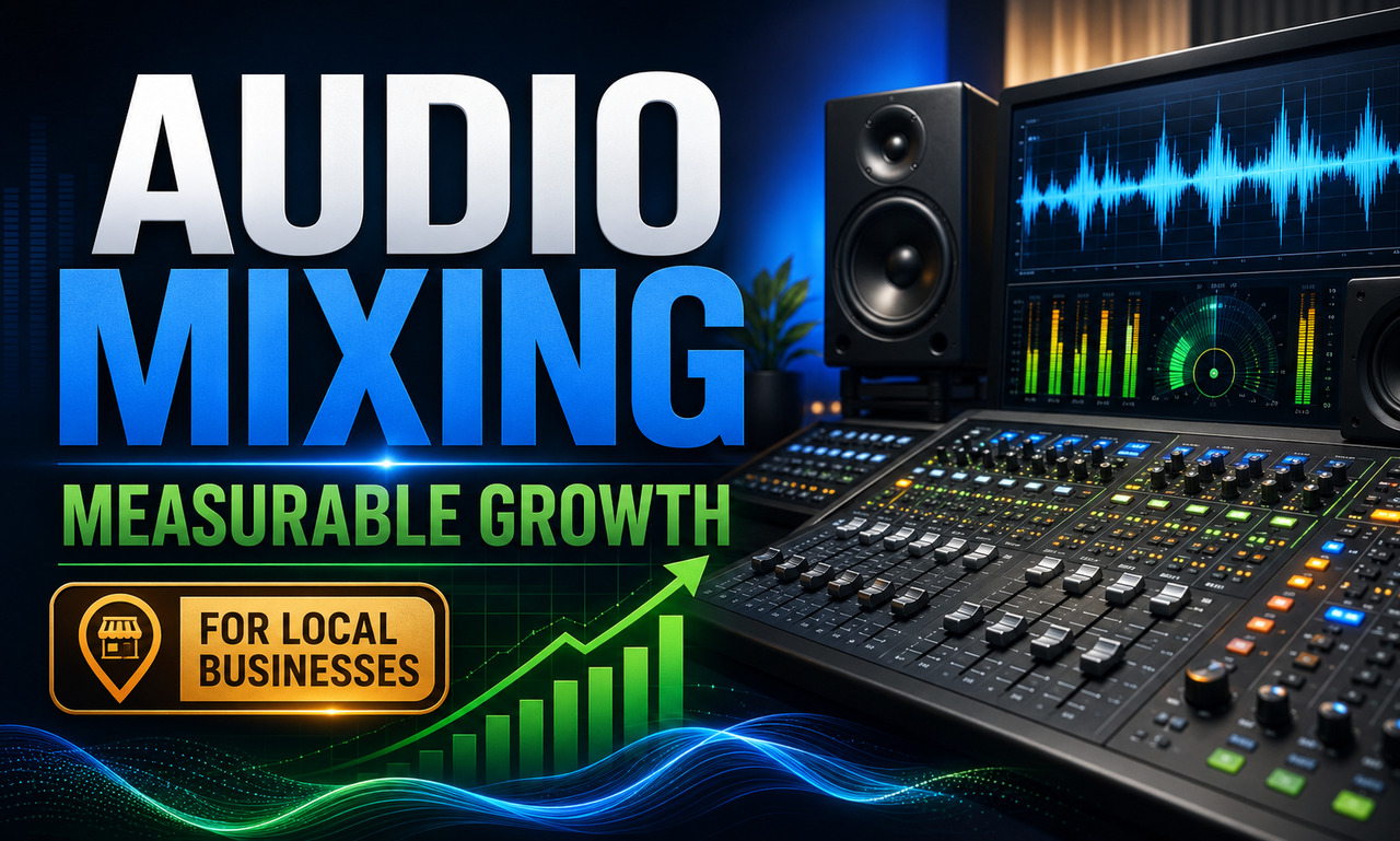 I will build audio mixing for local businesses focused on measurable growth