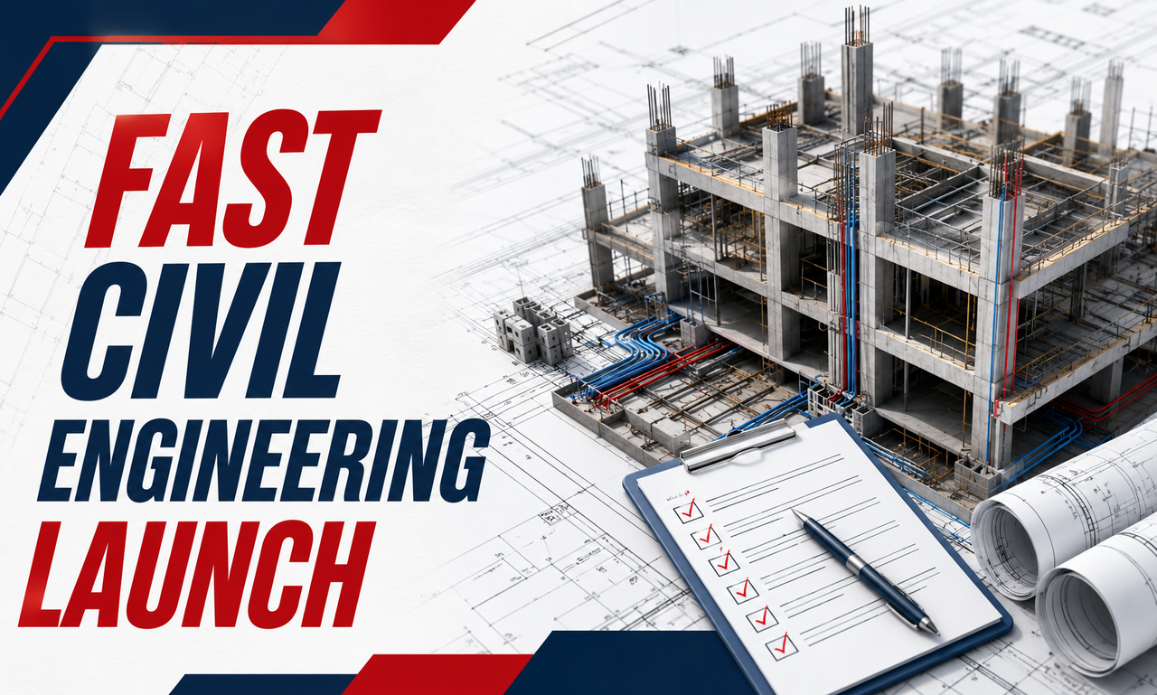 I will build civil engineering for professional teams focused on an efficient launch