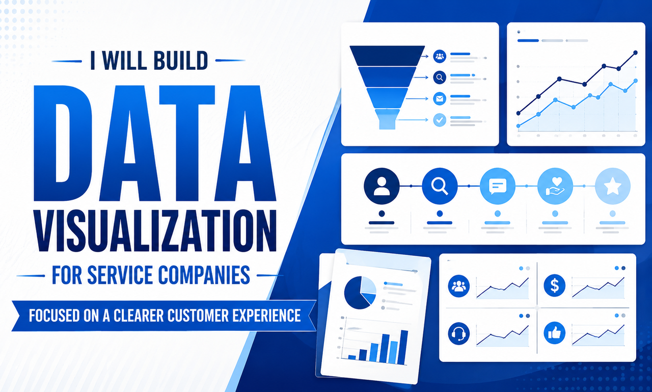 I will build data visualization for service companies focused on a clearer customer experience