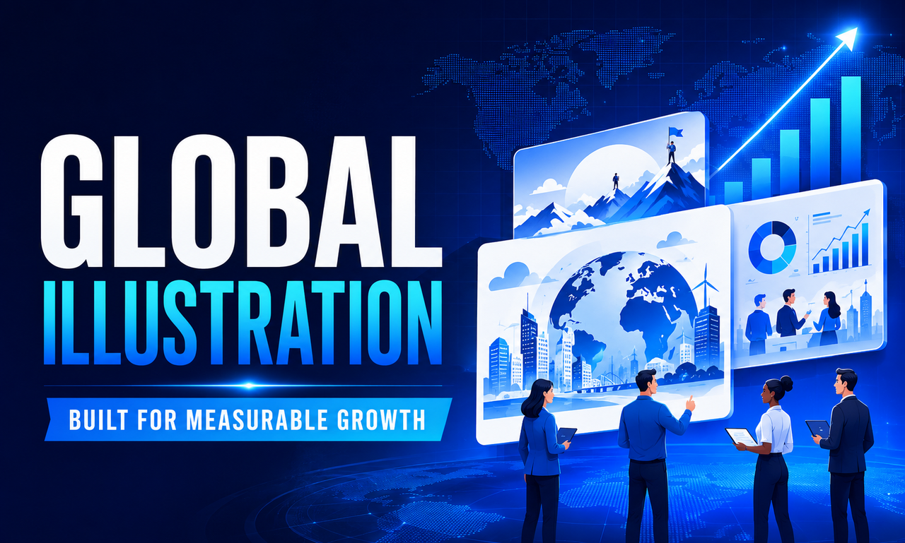 I will build illustration for global organizations focused on measurable growth