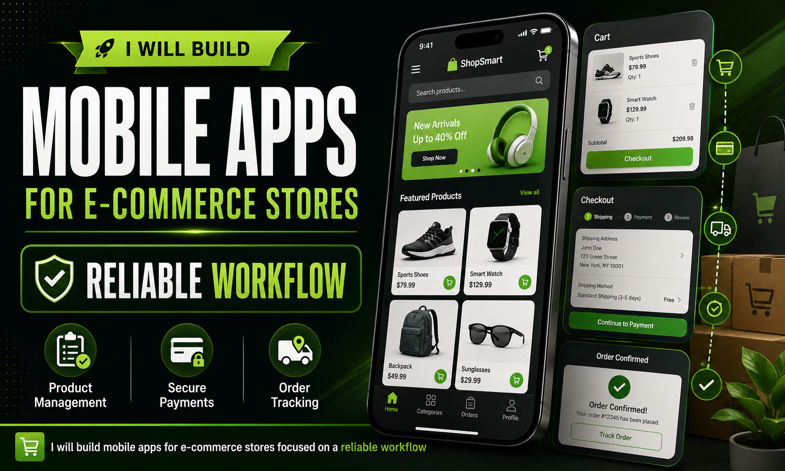 I will build mobile apps for e-commerce stores focused on a reliable workflow