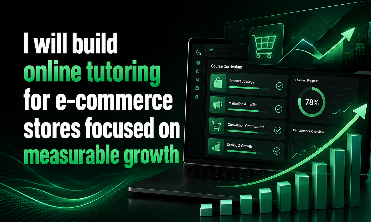 I will build online tutoring for e-commerce stores focused on measurable growth