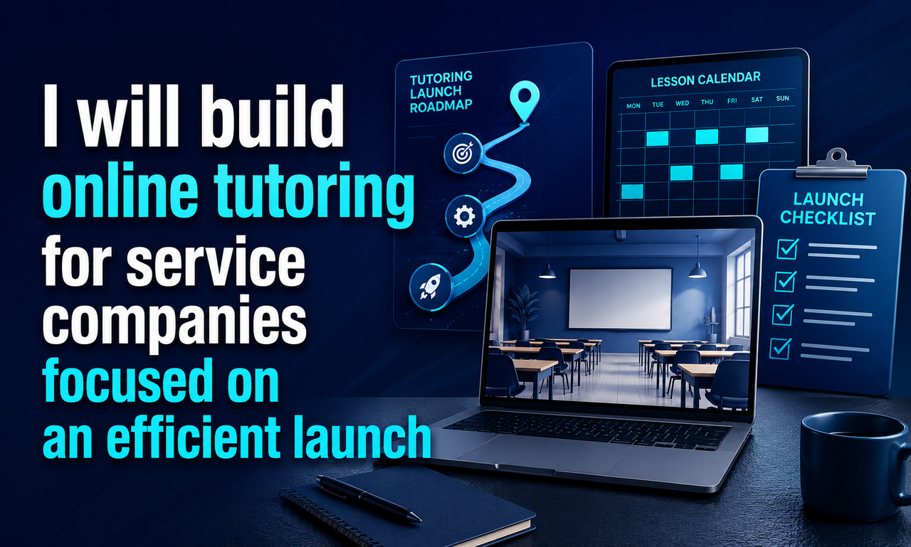 I will build online tutoring for service companies focused on an efficient launch