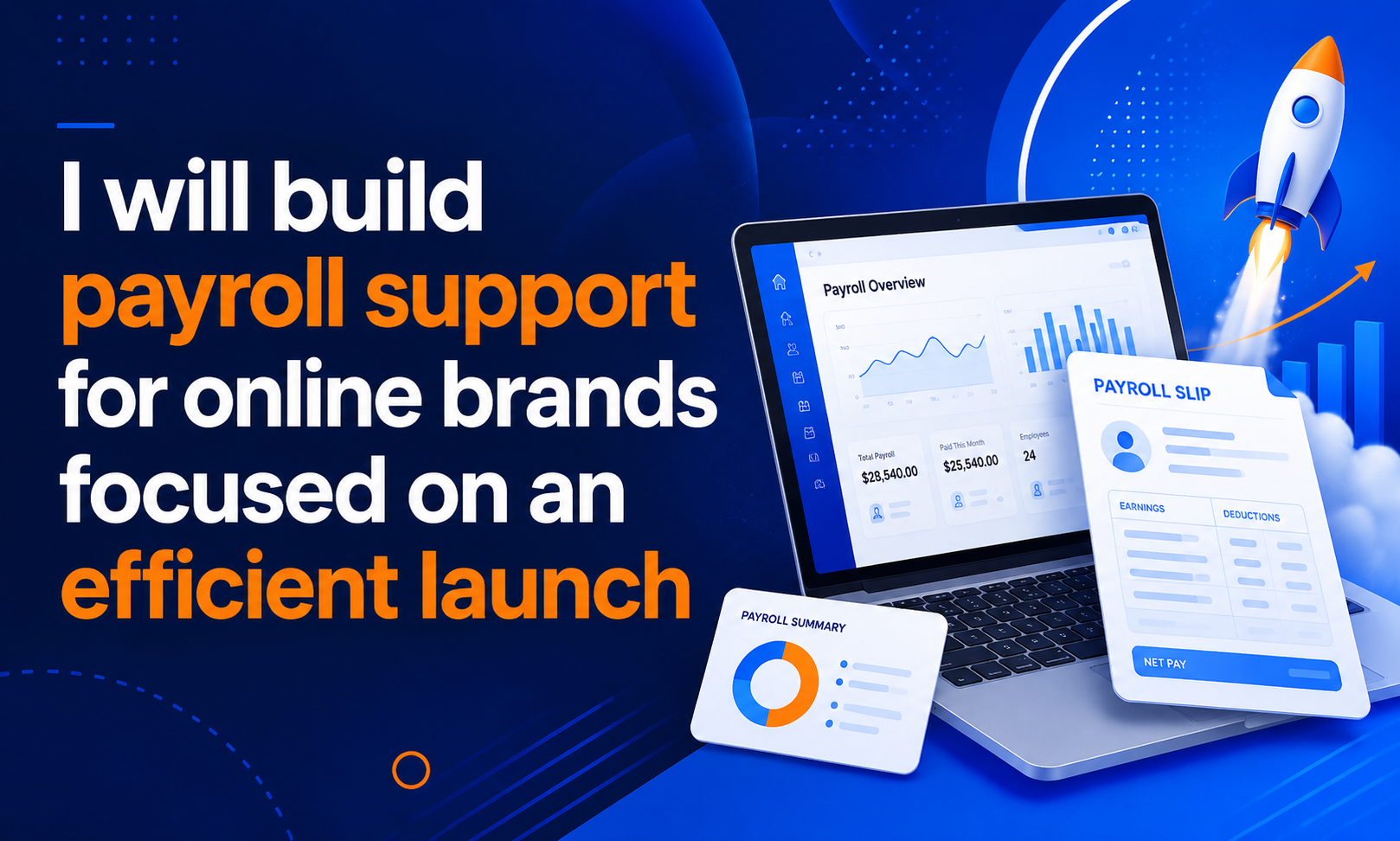 I will build payroll support for online brands focused on an efficient launch