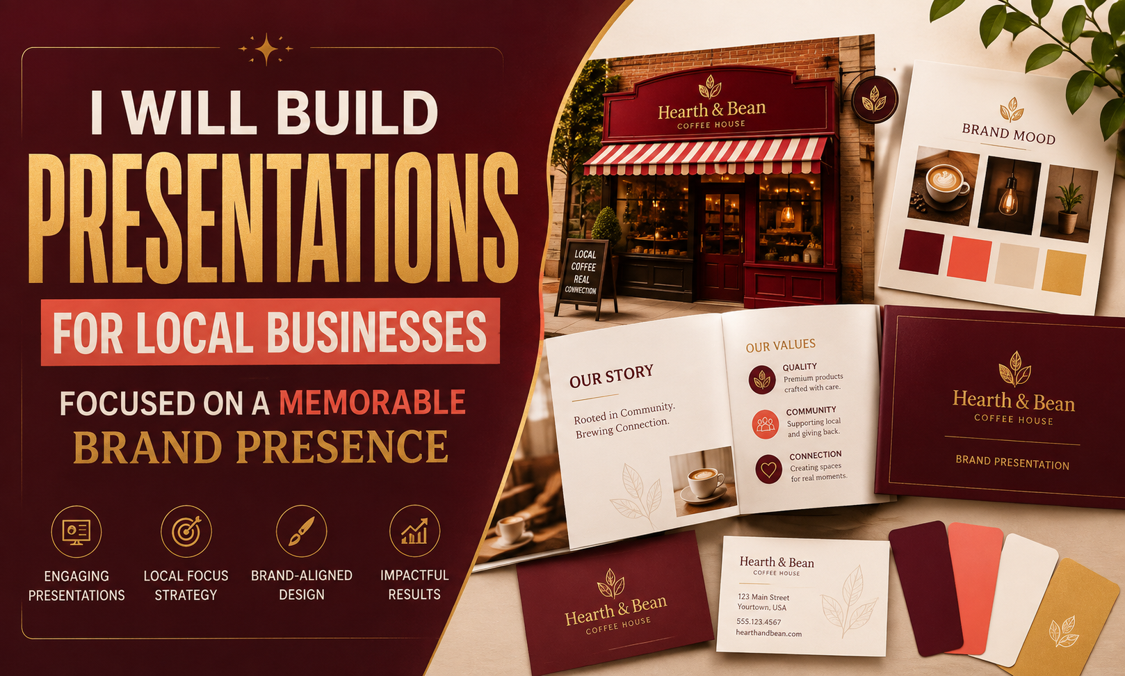 I will build presentations for local businesses focused on a memorable brand presence