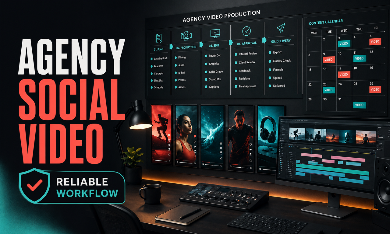 I will build social video for creative agencies focused on a reliable workflow