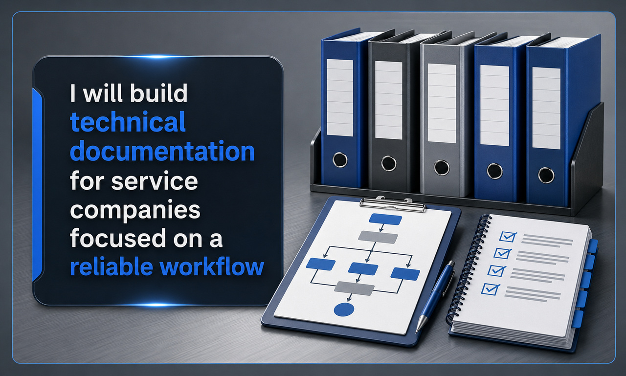 I will build technical documentation for service companies focused on a reliable workflow
