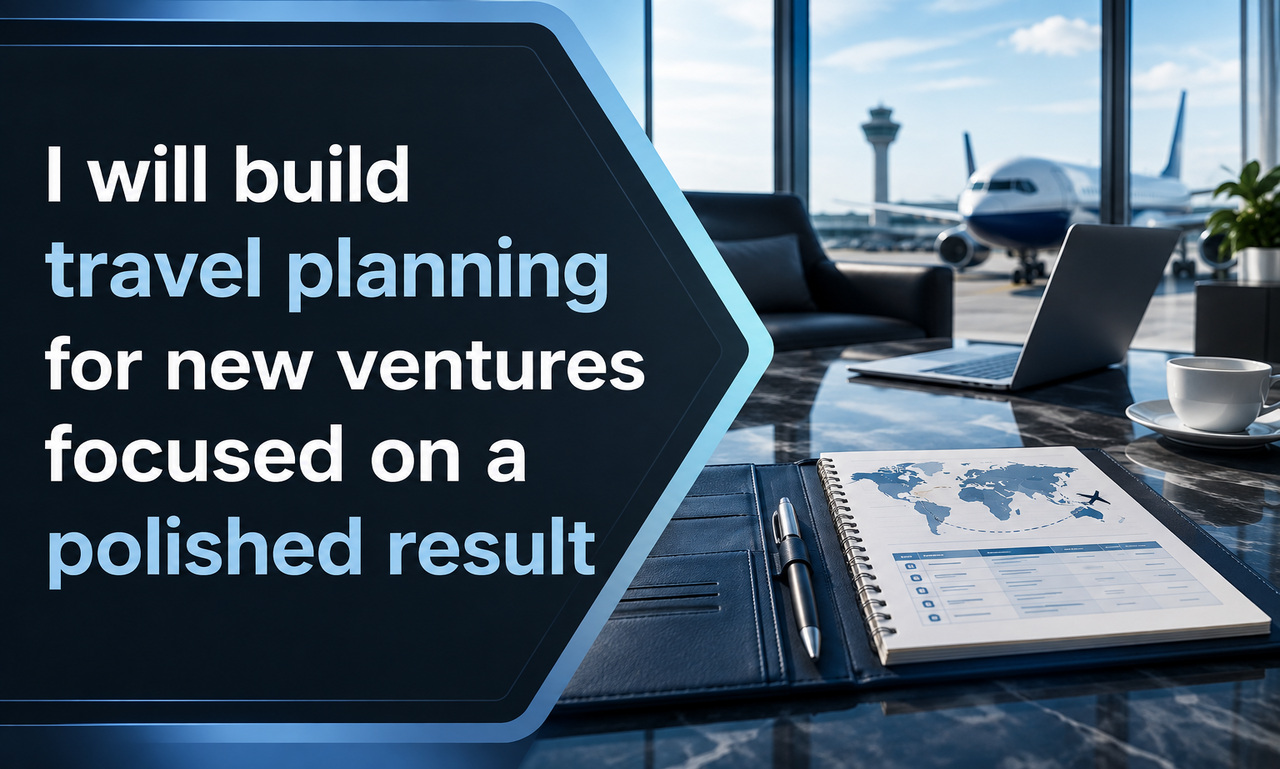 I will build travel planning for new ventures focused on a polished result