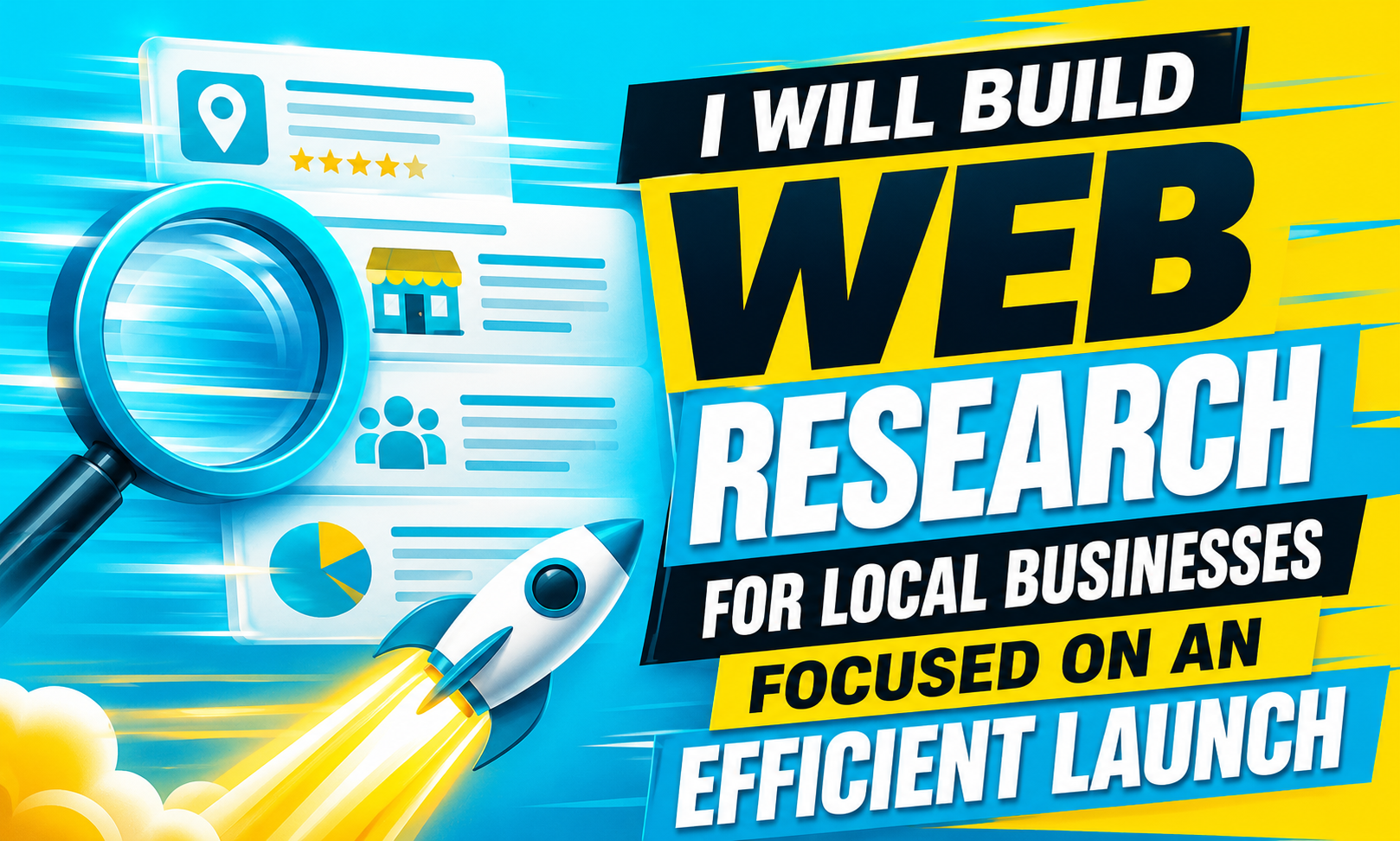 I will build web research for local businesses focused on an efficient launch