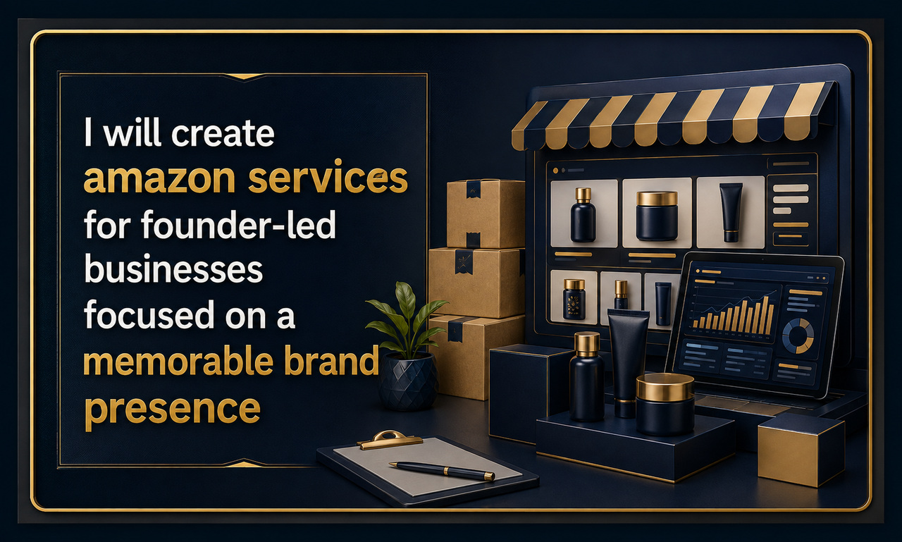 I will create amazon services for founder-led businesses focused on a memorable brand presence