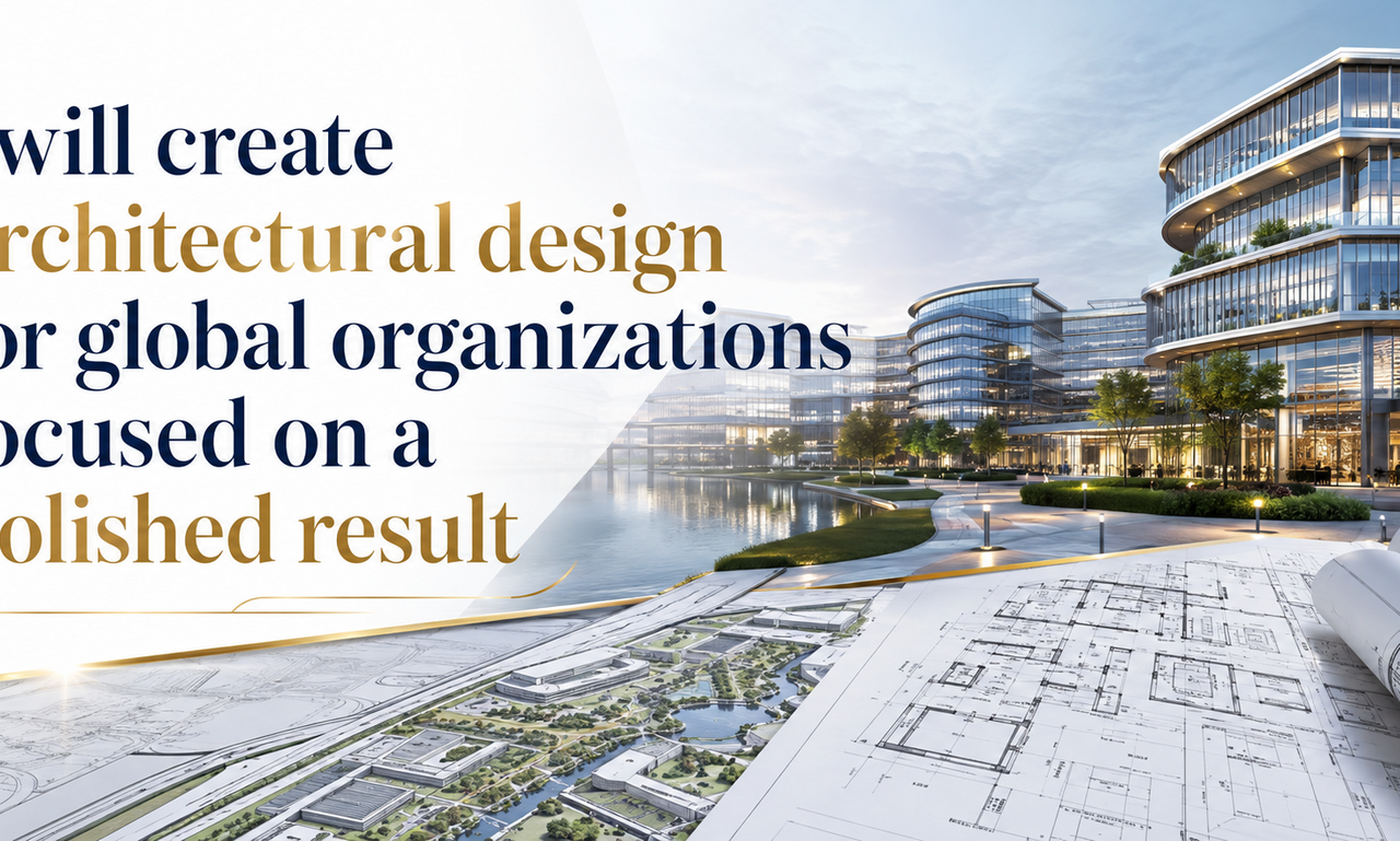 I will create architectural design for global organizations focused on a polished result