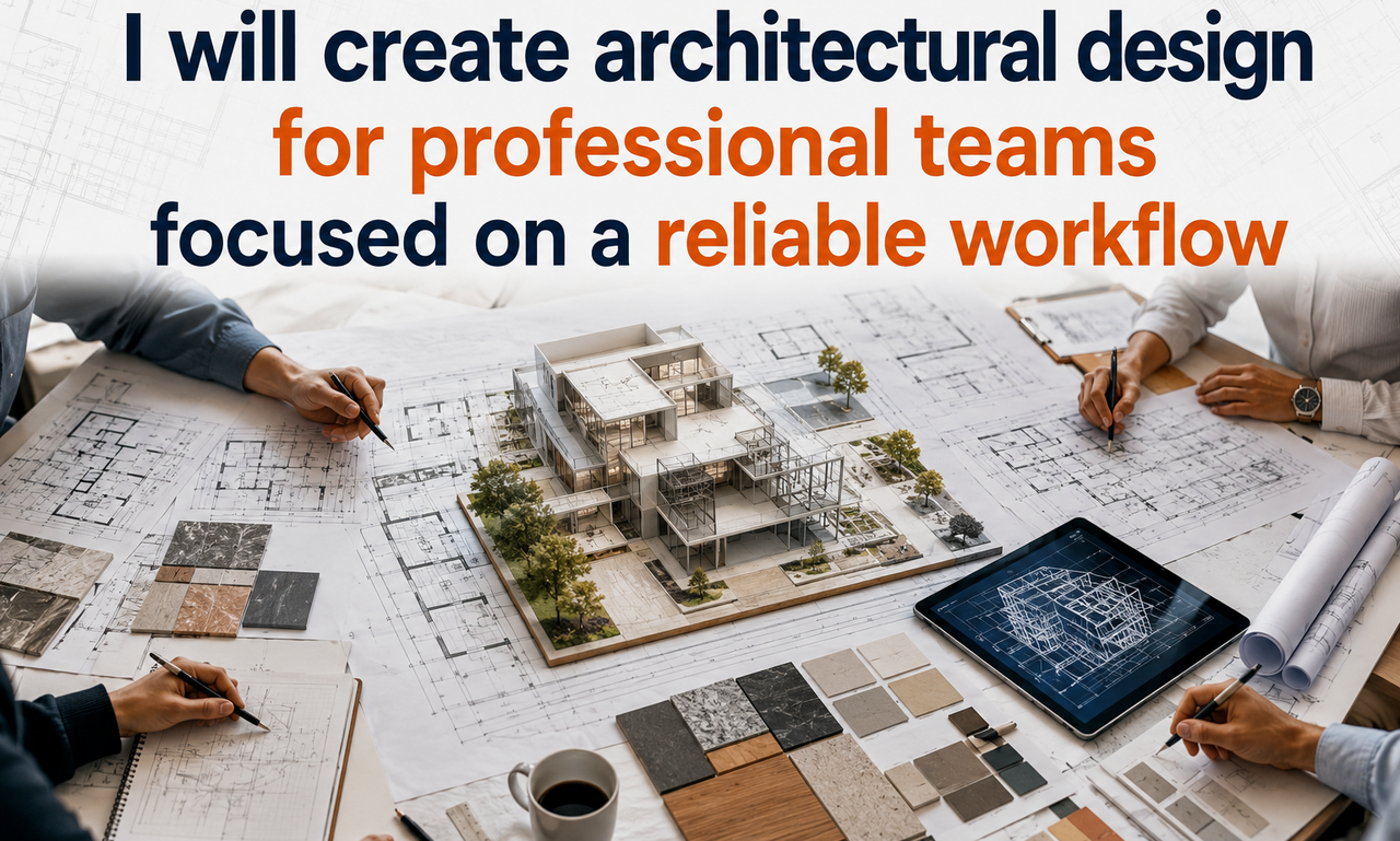 I will create architectural design for professional teams focused on a reliable workflow