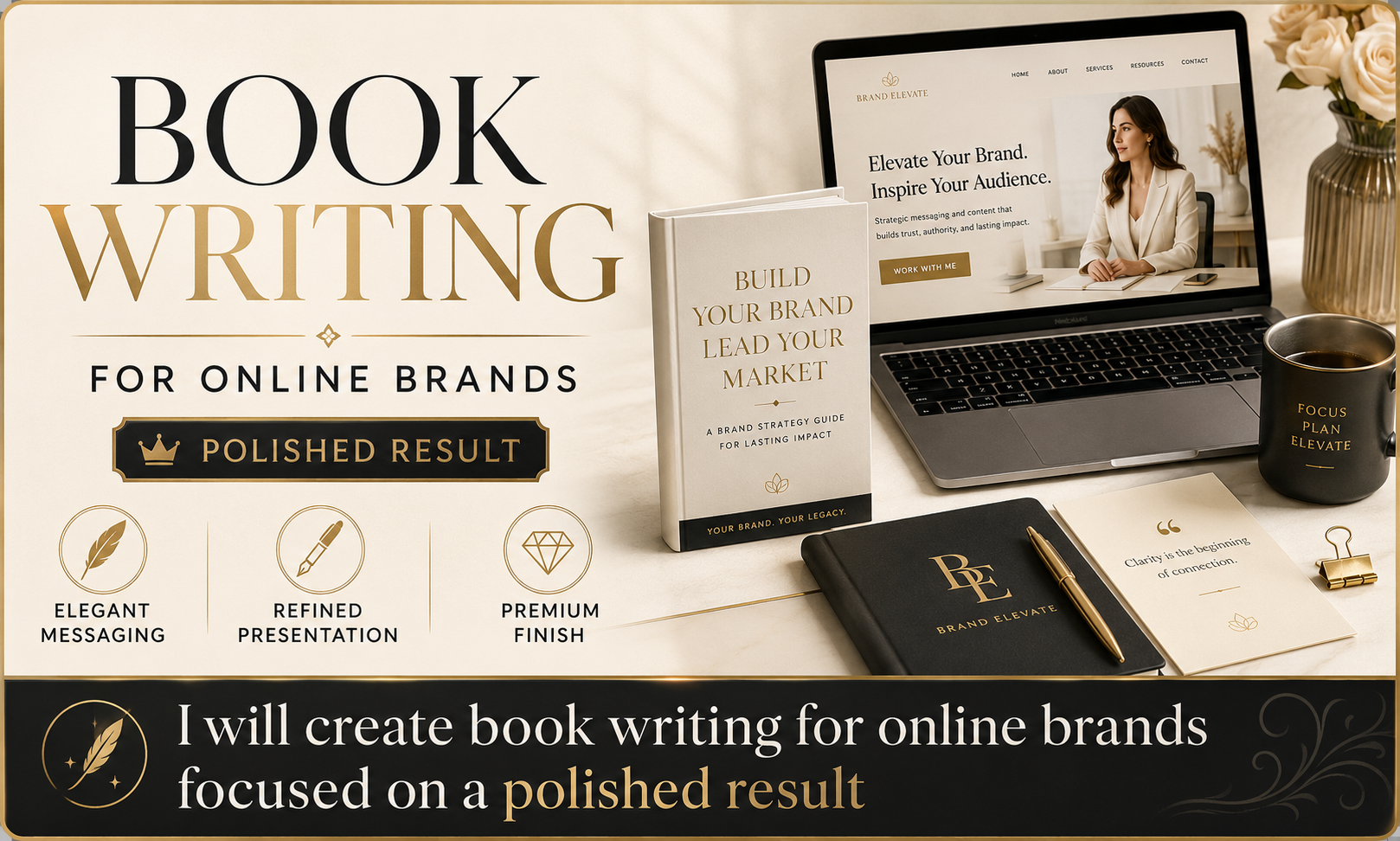 I will create book writing for online brands focused on a polished result