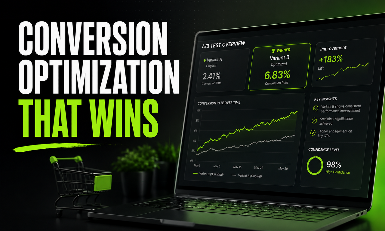 I will create conversion optimization for creative agencies focused on stronger conversions
