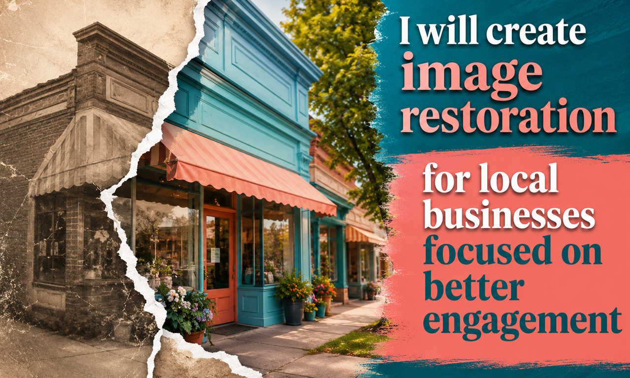 I will create image restoration for local businesses focused on better engagement