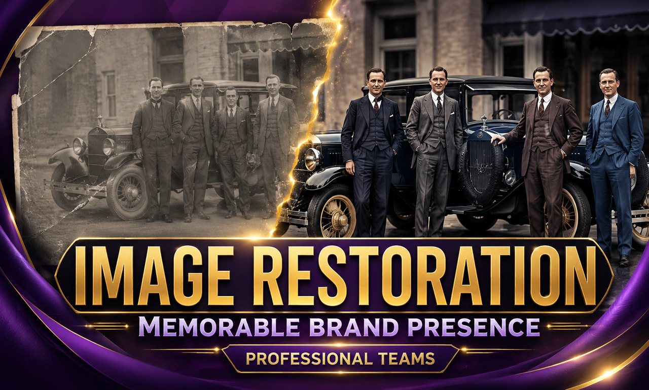 I will create image restoration for professional teams focused on a memorable brand presence