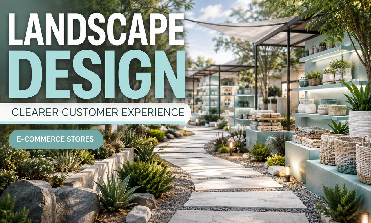 I will create landscape design for e-commerce stores focused on a clearer customer experience