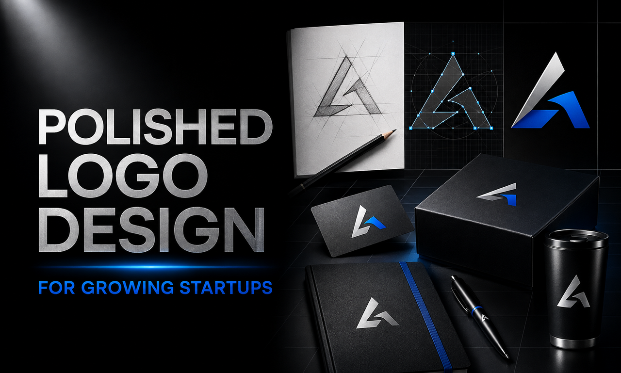 I will create logo design for growing startups focused on a polished result