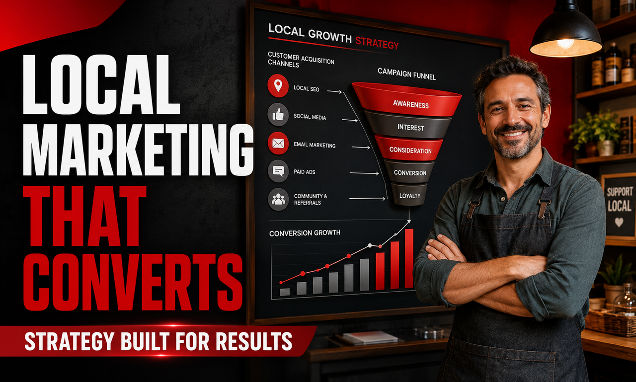 I will create marketing strategy for local businesses focused on stronger conversions