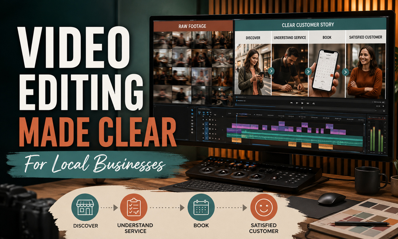 I will create video editing for local businesses focused on a clearer customer experience