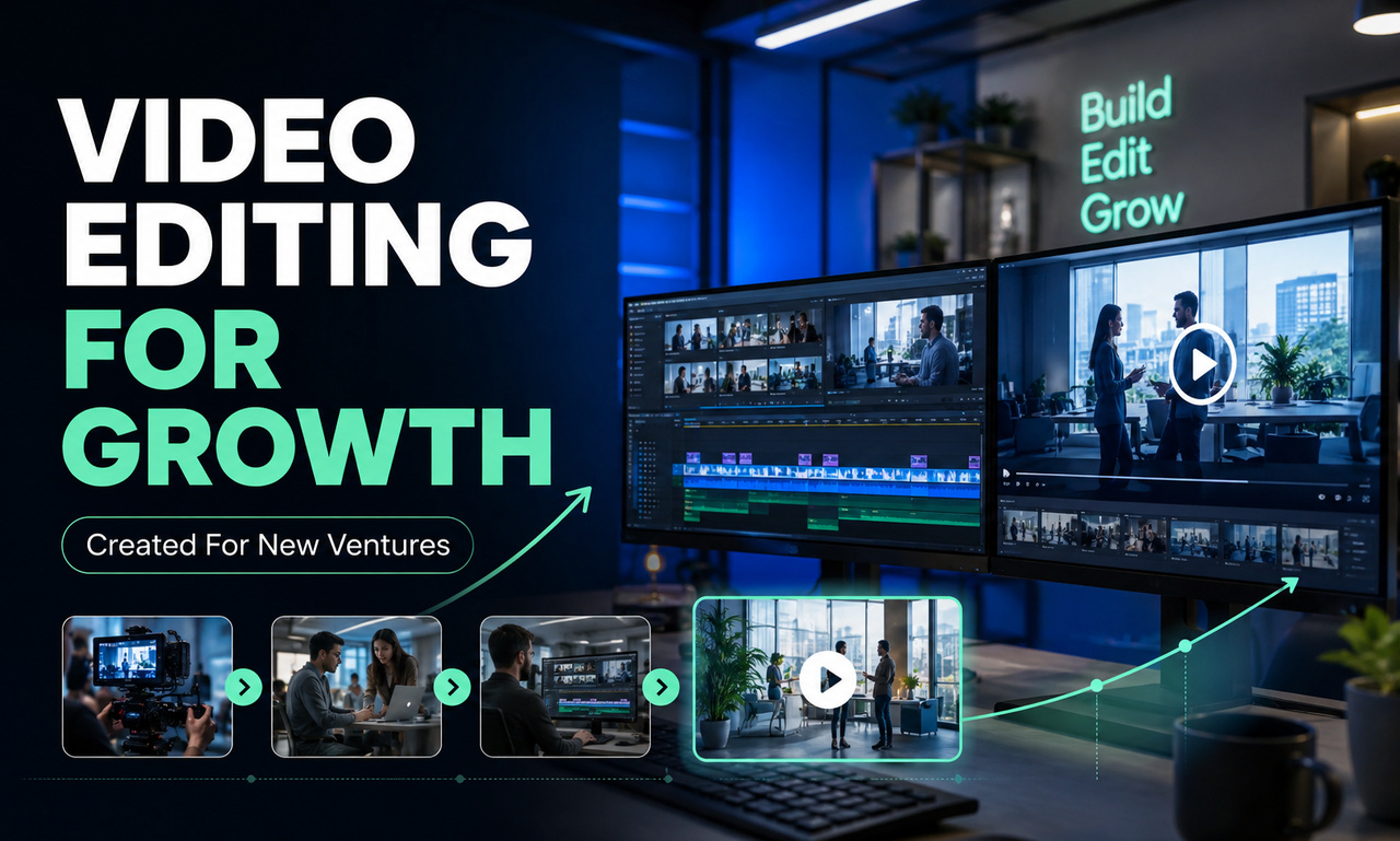 I will create video editing for new ventures focused on measurable growth