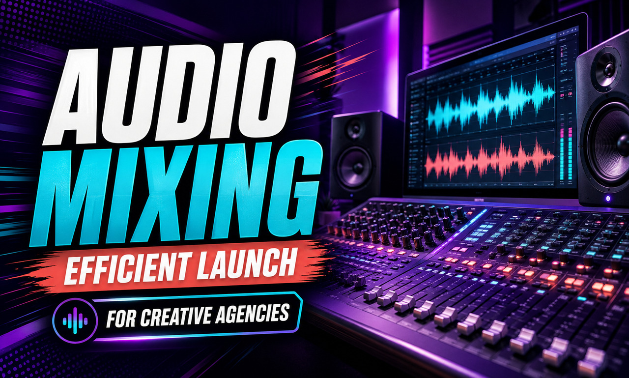 I will deliver audio mixing for creative agencies focused on an efficient launch
