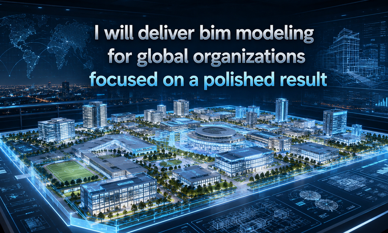 I will deliver bim modeling for global organizations focused on a polished result