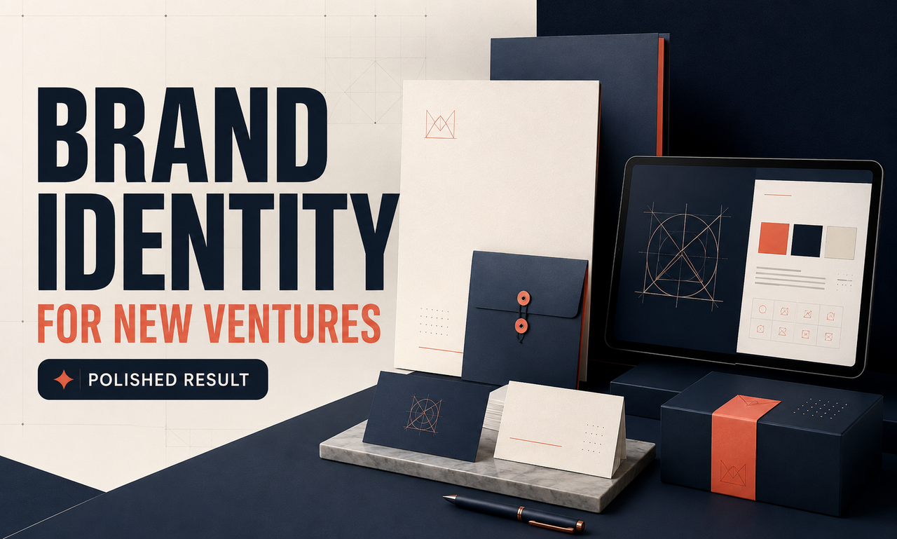 I will deliver brand identity for new ventures focused on a polished result