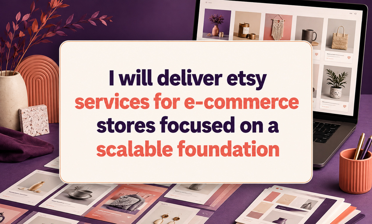 I will deliver etsy services for e-commerce stores focused on a scalable foundation