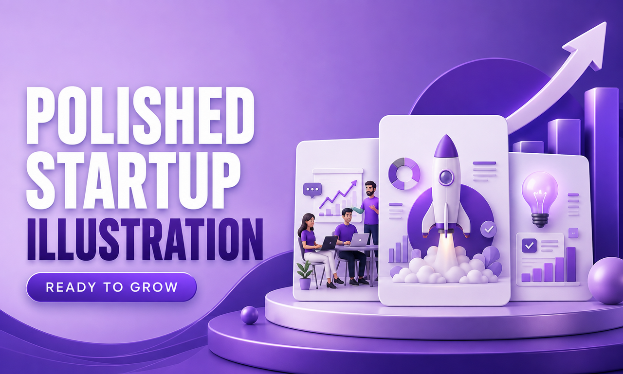 I will deliver illustration for growing startups focused on a polished result