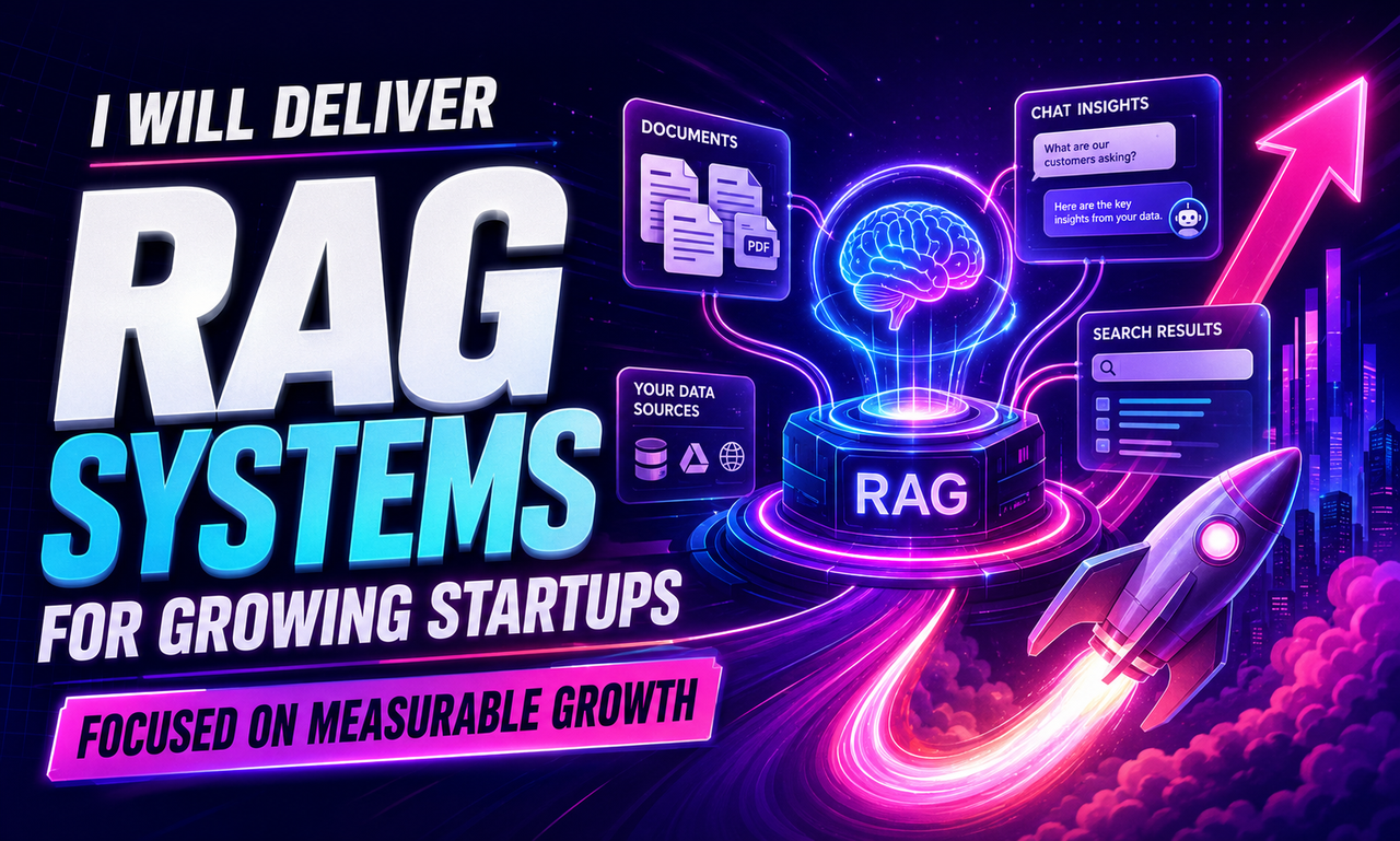 I will deliver rag systems for growing startups focused on measurable growth
