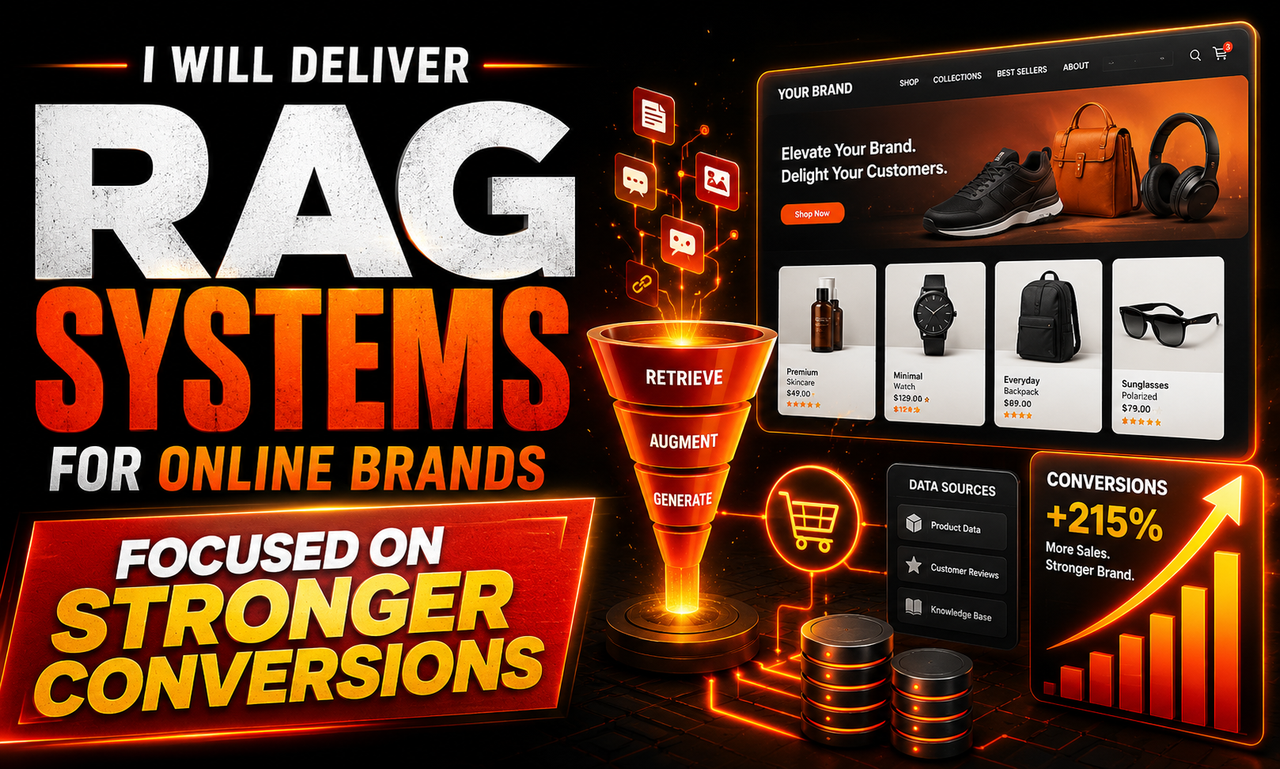I will deliver rag systems for online brands focused on stronger conversions