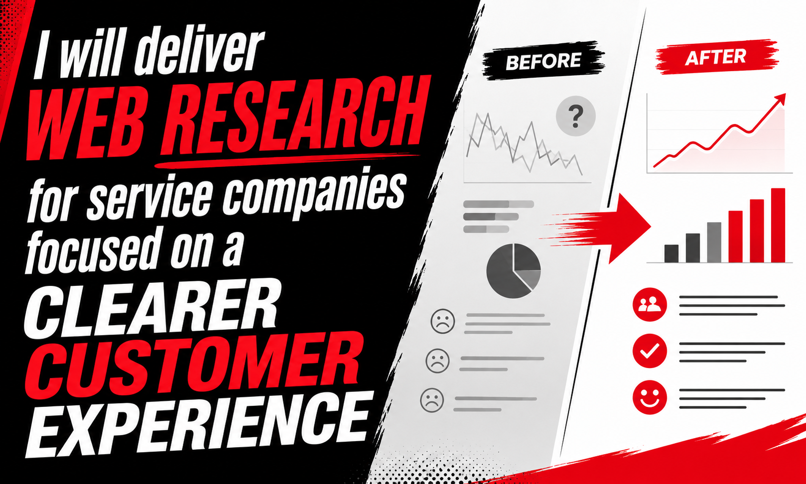 I will deliver web research for service companies focused on a clearer customer experience