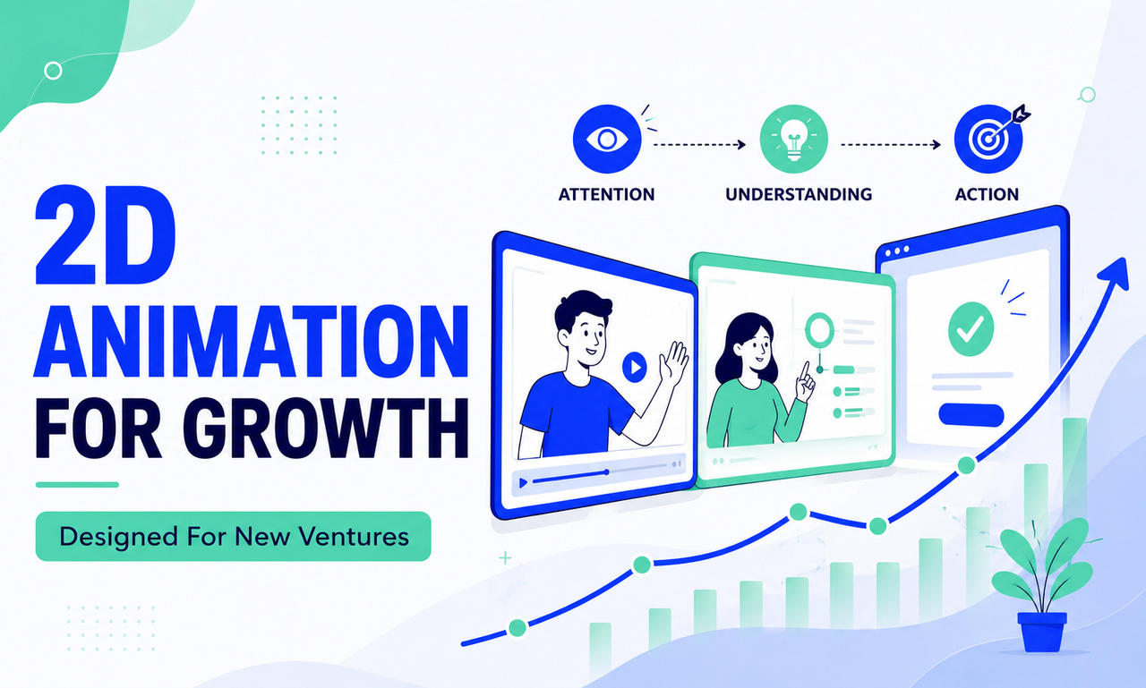 I will design 2d animation for new ventures focused on measurable growth