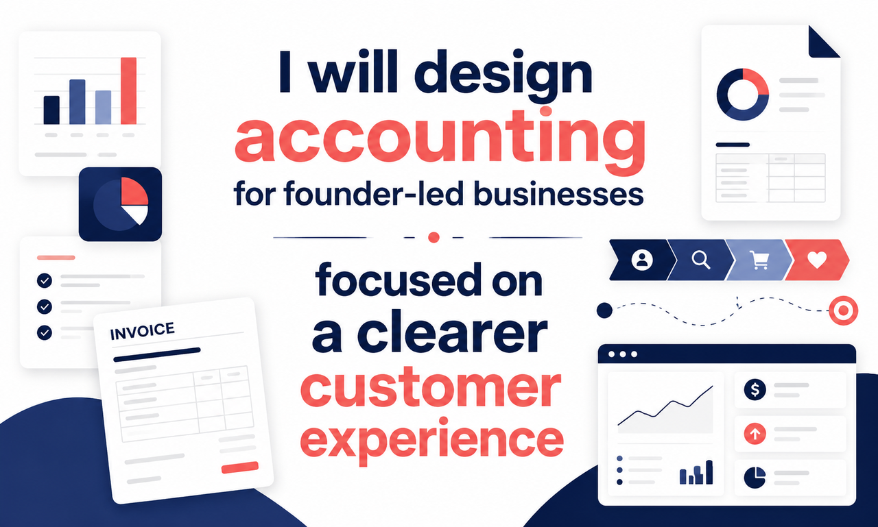 I will design accounting for founder-led businesses focused on a clearer customer experience