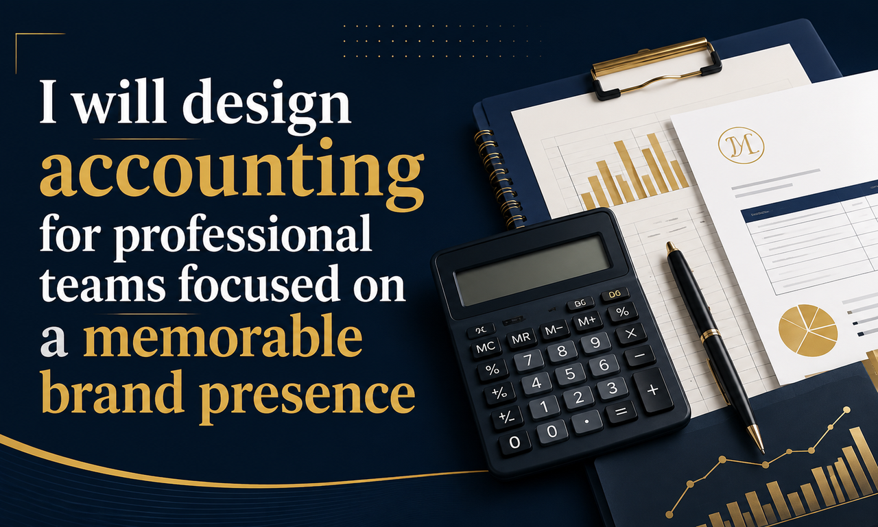 I will design accounting for professional teams focused on a memorable brand presence
