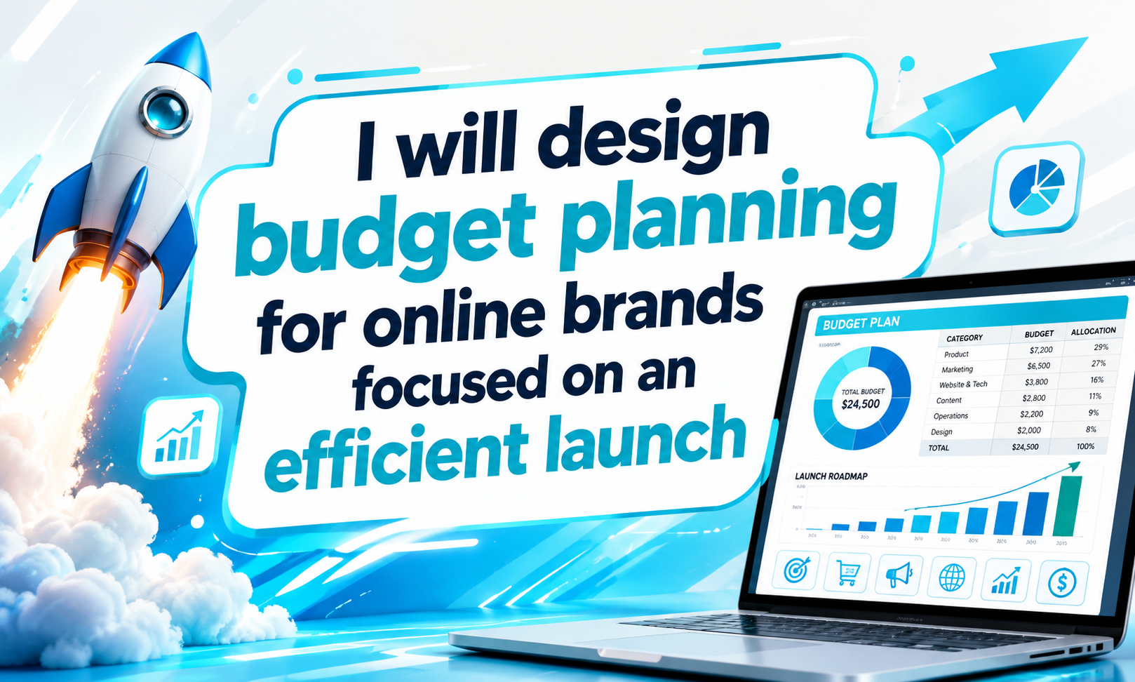 I will design budget planning for online brands focused on an efficient launch