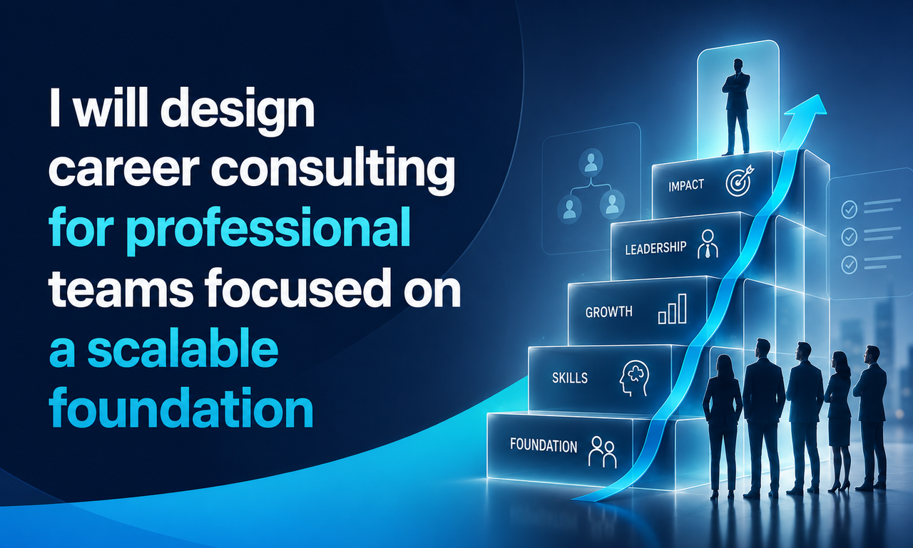 I will design career consulting for professional teams focused on a scalable foundation