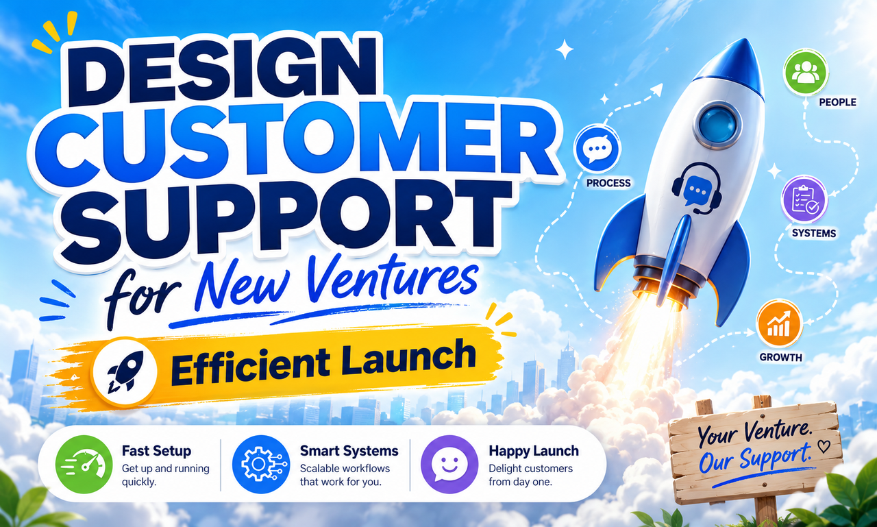 I will design customer support for new ventures focused on an efficient launch