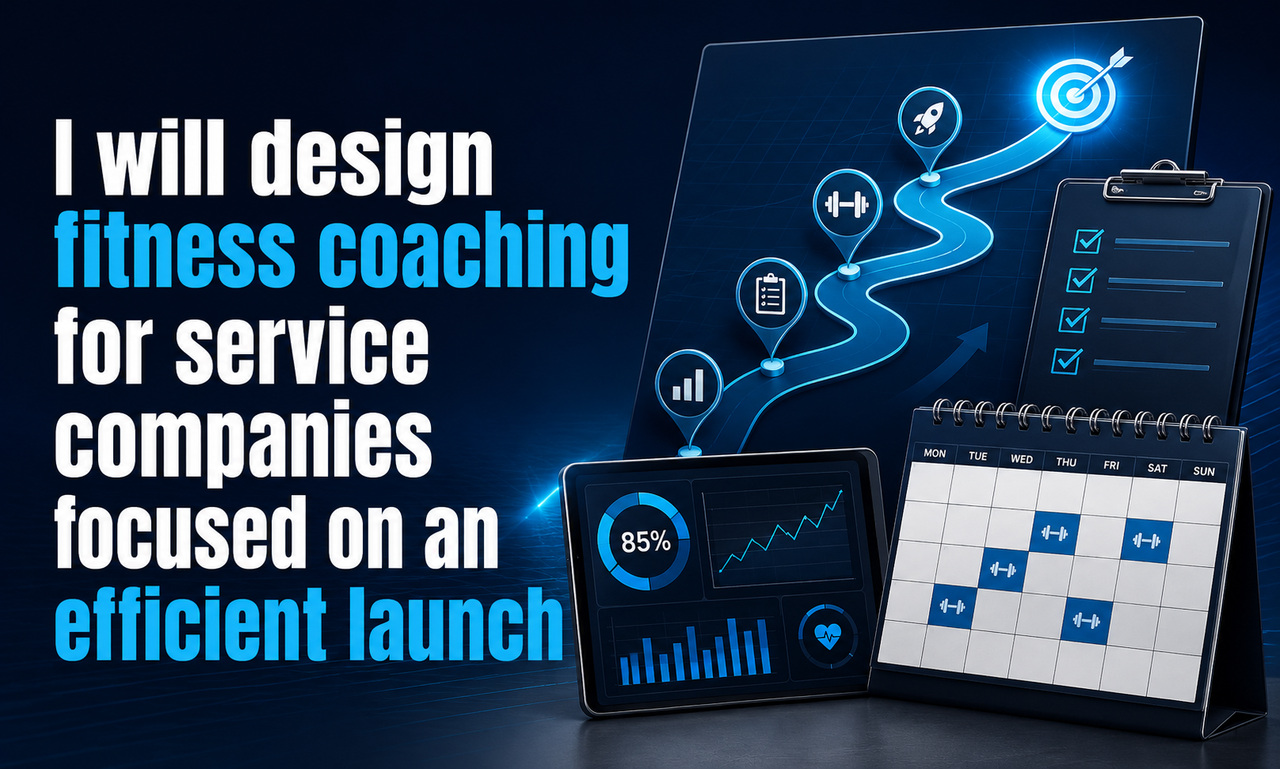 I will design fitness coaching for service companies focused on an efficient launch