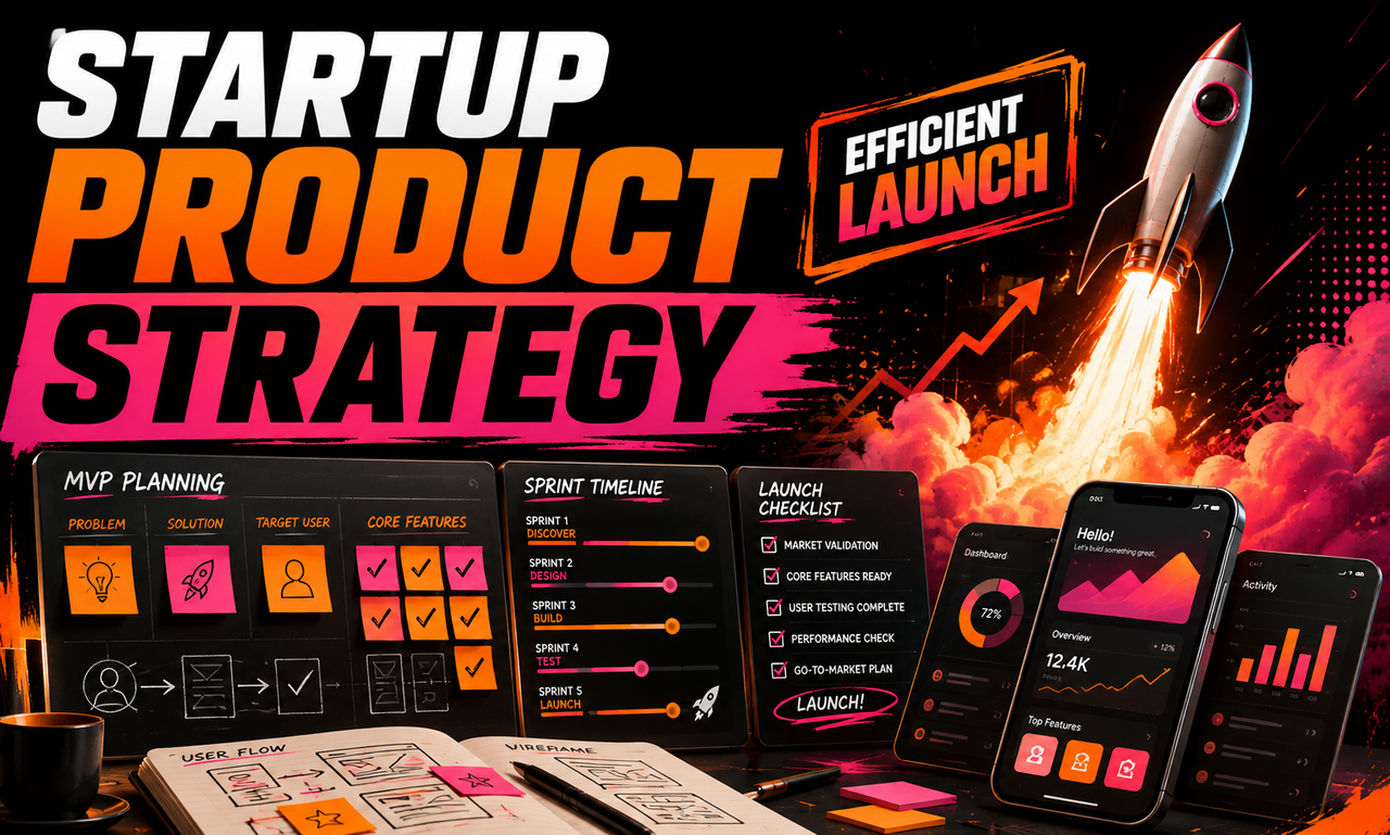 I will design product strategy for growing startups focused on an efficient launch