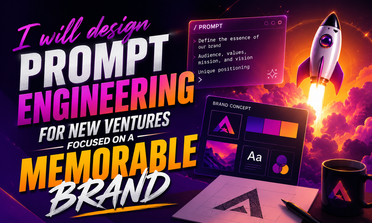 I will design prompt engineering for new ventures focused on a memorable brand presence