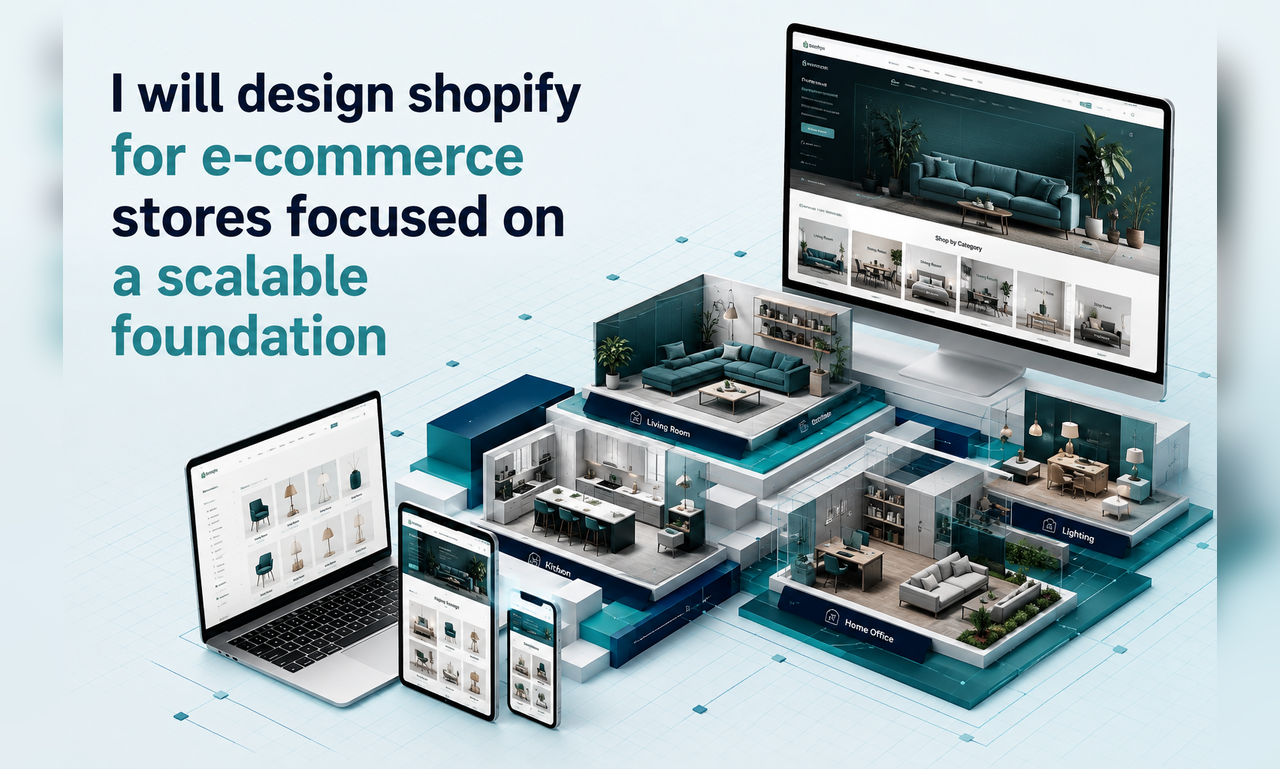 I will design shopify for e-commerce stores focused on a scalable foundation
