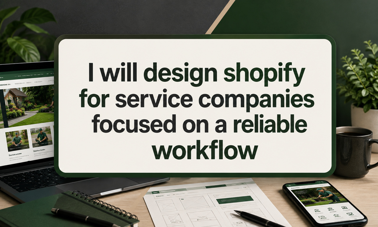 I will design shopify for service companies focused on a reliable workflow