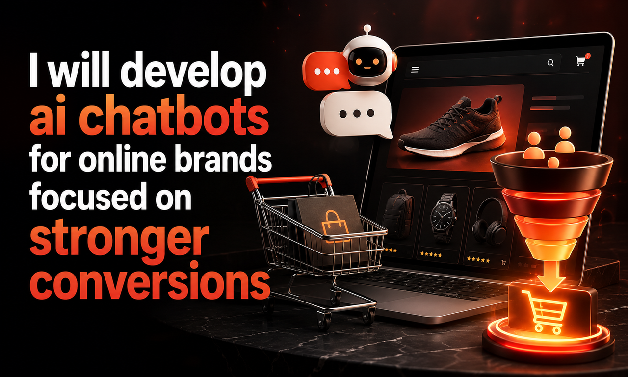 I will develop ai chatbots for online brands focused on stronger conversions