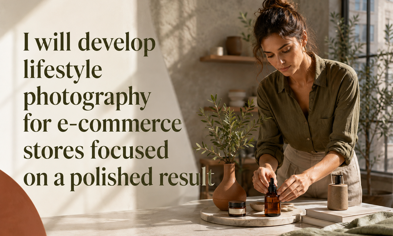 I will develop lifestyle photography for e-commerce stores focused on a polished result