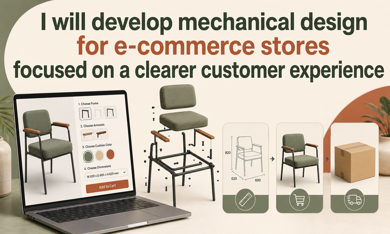 I will develop mechanical design for e-commerce stores focused on a clearer customer experience