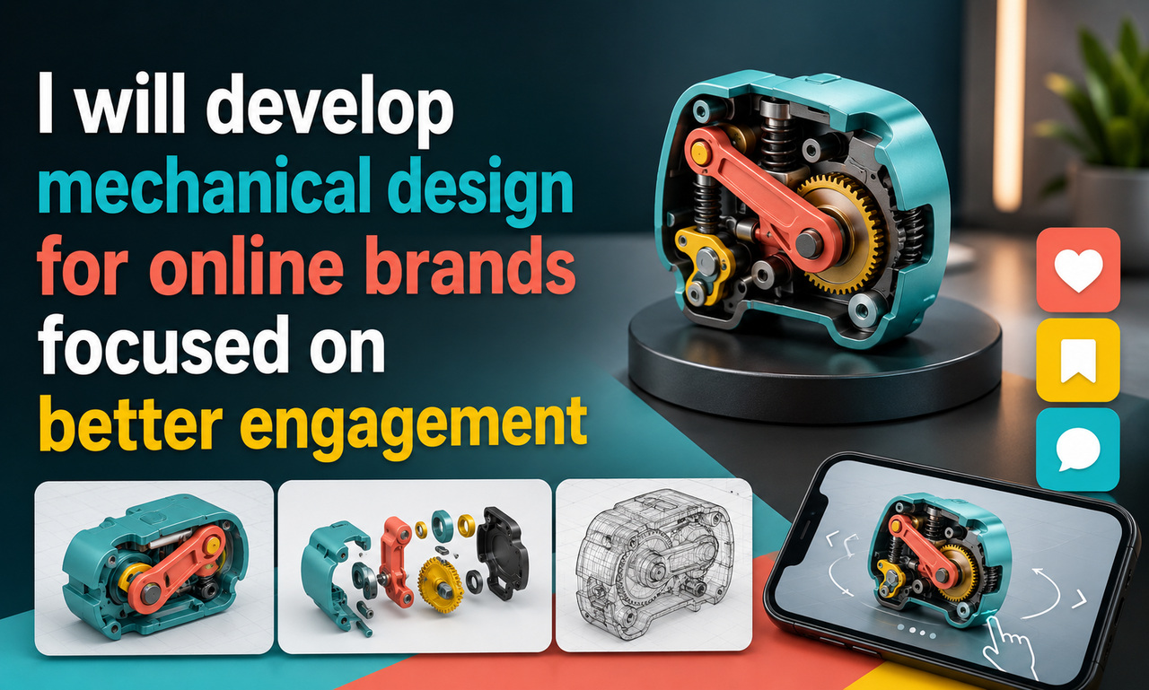 I will develop mechanical design for online brands focused on better engagement