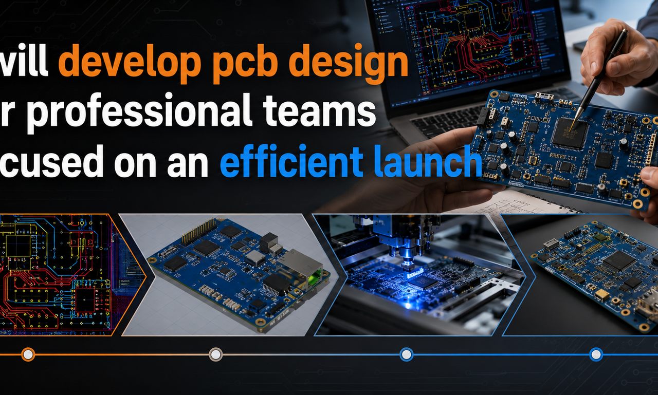 I will develop pcb design for professional teams focused on an efficient launch