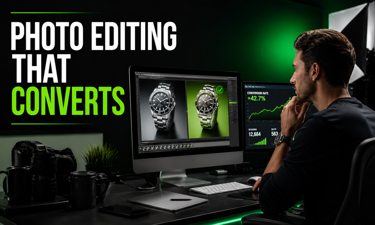 I will develop photo editing for founder-led businesses focused on stronger conversions